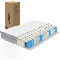 Merax Pocketvering Matras 140 x 200 cm - H3 Stevigheid - 7-Zones Matras Met Comfortschuim - 25 cm Hoog - OEKO-TEX Gecertificeerd