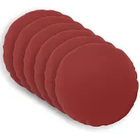 vidaXL Kussensloop 6 st HEERLEN Wijnrood Ø 50 cm Polyester