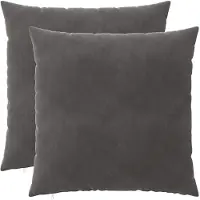 vidaXL Kussensloop 2 st HEERLEN Donkergrijs 80 x 80 cm fluweel