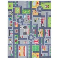 TT Home Kinderkamertapijt tapijt jongen meisje kinderkamertapijt baby antislip straat 240 x 340 cm Rechthoek 240 x 340 cm Rechthoek grijs