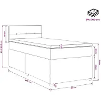 vidaXL Boxspringbed met matras met hoofdeinde Blauw 90 x 200 cm Stof