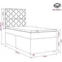 vidaXL Boxspringbed met matras Lichtgrijs 80 x 200 cm Stof