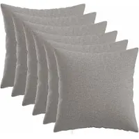 vidaXL Kussensloop 6 st HEERLEN Wolkgrijs 35 x 35 cm Stof