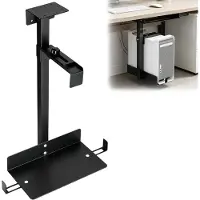 Merkloos Metalen computerhouder, voor onder het bureau, ruimtebesparend, geschikt voor kantoor