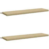 vidaXL Bankkussens SOEST 2 st 100% Polyester Beige 140 x 40 x 5 cm