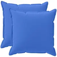 vidaXL Kussensloop 2 st HOUTEN Koninklijk Blauw 60 x 60 cm Polyester