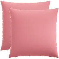 vidaXL Kussensloop 2 st HEERLEN Roze 55 x 55 cm Stof