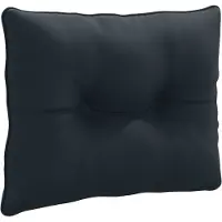 vidaXL Rugkussen PUTTEN 100% Polyester Donkerblauw 60 x 40 x 10 cm