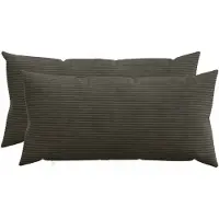 vidaXL Kussensloop 2 st HEERLEN Antracietkleurig 40 x 70 cm corduroy