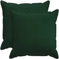 vidaXL Kussensloop 2 st HOUTEN Donkergroen 65 x 65 cm Faux Linnen