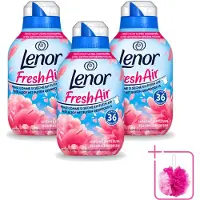 Lenor 3 x - Wasverzachter - Fresh Air - Fleurige Bloesem - 36 Wasbeurten - Bulkverpakking - Wasverzachter - Douchemop - Frisheid
