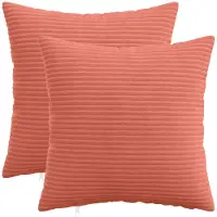 vidaXL Kussensloop 2 st HEERLEN Rood Oranje 40 x 40 cm corduroy