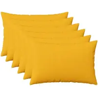 vidaXL Kussensloop 6 st HEERLEN Licht Geel 30 x 50 cm Stof