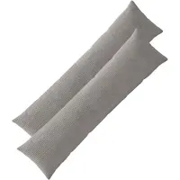 vidaXL Kussensloop 2 st ALMELO Lichtgrijs 40 x 145 cm corduroy