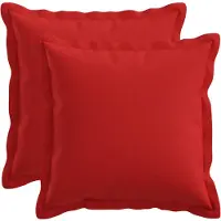 vidaXL Kussensloop 2 st HOUTEN Rood 45 x 45 cm Faux Linnen