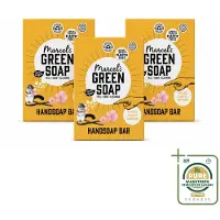 Marcel's Green Soap 3 x - Handzeep Bar - Vanille & Cherry Blossom - Krachtige werking - 90 gr - Wasstrips - Handzeep Bar - Handzeep - Handzeep Vanille - Handzeep Cherry Blossom - Handzeep Vegan