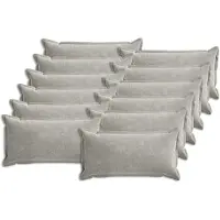 vidaXL Kussensloop 12 st HOUTEN Lichtgrijs 40 x 80 cm Chenille Stof