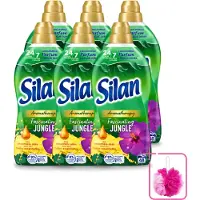Silan 6 x Aromatherapy - Wasverzachter - Fascinating Jungle - Essentiële Oliën en Langdurige Parfum - 48 Wasbeurten - 1.056L - Bulkverpakking - Wasverzachter - Douchemop - Geur