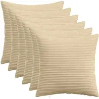vidaXL Kussensloop 6 st HEERLEN Grijs Groen 40 x 40 cm corduroy