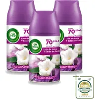Air Wick 3 x - Luchtverfrisser Navulling - Maan Lelie - Automatische Spray - 250 ml - Wasstrips - Maan Lelie - Luchtverfrisser - Geur - Essentiële Oliën - Geurverspreiding