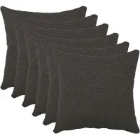 vidaXL Kussensloop 6 st HEERLEN Donkergrijs 50 x 50 cm Bouclé
