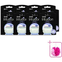 Wilkinson 12 x – Scheermesjes – Intuition Dry Skin Coconut Milk & Almond Oil – 3 Scheermesjes - Bulkverpakking - Scheermesje droge huid - Douchemop - Kokosmelk scheermesje