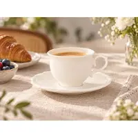 Bonna Nicole - Espressokopjes en ondertassen - 90 cc - Porselein - Set van 6