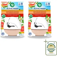 Air Wick 2 x Decosphere - Luchtverfrisser - Grapefruit & Oranjebloessem - 75g - Wasstrips - Luchtverfrisser - Frisse Geur - Grapefruit - Oranjebloessem - Geur Neutraliseren