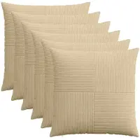 vidaXL Kussensloop 6 st ALMELO Grijs Groen 60 x 60 cm corduroy