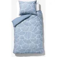 HEMA Dekbedovertrek Zacht Katoen 140x200/220 Zwammen Blauw (blauw)