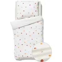 HEMA Peuter Dekbedovertrek 120x150 Zacht Katoen Stip Wit (wit)