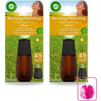 Air Wick 2 x Essential Mist - Navulling - Happiness - Ananas & Wilde Munt - 20ml - Bulkverpakking - Navulling - Douchemop - Geurverspreider