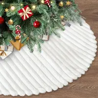 Merkloos 122 cm kunststof kerstboomrok voor feestelijke decoratie