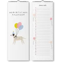 Merkloos Verjaardagskalender, onbeperkt gebruik, 10,5 x 29,7 cm, geschikt voor kinderen en volwassenen