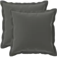 vidaXL Kussensloop 2 st HOUTEN Antraciet 45 x 45 cm Polyester