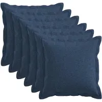 vidaXL Kussensloop 6 st HOUTEN Blauw 30 x 30 cm Faux Linnen