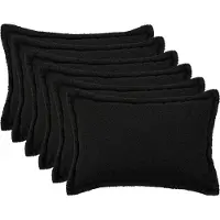 vidaXL Kussensloop 6 st HOUTEN Zwart 50 x 80 cm Bouclé