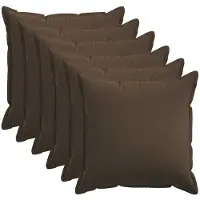 vidaXL Kussensloop 6 st HOUTEN Taupe 70 x 70 cm Faux Linnen