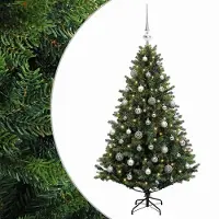 vidaXL - Kunstkerstboom - met - Ballen - 120 - cm - 150 - LED's - Warmwit