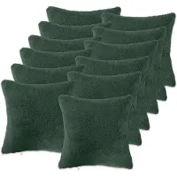 vidaXL Kussensloop 12 st HEERLEN Donkergroen 50 x 50 cm Bouclé