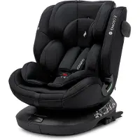 Osann Eno360 2, kinderzitje, 360 graden draaibaar met Isofix, geschikt voor kinderen van 40-150 cm, autostoeltje met Isofix en Top-Tether – volledig zwart