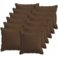 vidaXL - Kussensloop - 12 - pcs - HOUTEN - Bruin - 40 - x - 40 - cm - Faux - Linnen