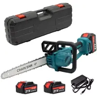 OEM Elektrische kettingzaag, borstelloze motor, accuvoeding, 2 batterijen, 1 EU-stekker