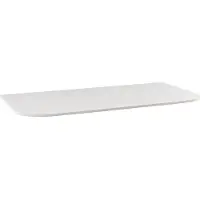 Royal plaza Terra Topblad met ronde hoeken - 141x46x1.2cm - geen voorgeboorde gaten - solid surface - wit mat