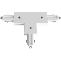 Astro 1F railsysteem, T-stuk, hoek links, afstandhouder voor rail, kleur wit, artikelnummer 6020027