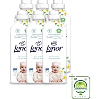 Lenor 6 x - Wasverzachter - Gevoelig - Milde Geur - 41 Wasbeurten - Grootverpakking - Vaatwasstrips - Wasverzachter - Gevoelige Huid - Hypoallergenisch - Frisheid - Zachtheid
