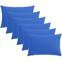 vidaXL Kussen met kussen HEERLEN 6 st Koninklijk Blauw Polyester