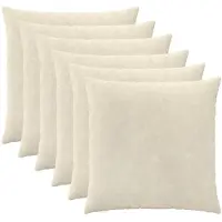 vidaXL Kussensloop 6 st HEERLEN Crèmekleurig 80 x 80 cm
