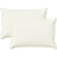 vidaXL Kussensloop 2 st HOUTEN Wit 40 x 60 cm Faux Linnen