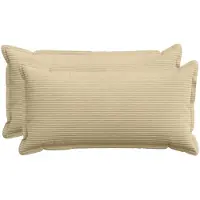vidaXL Kussensloop 2 st HOUTEN Grijs Groen 40 x 80 cm corduroy